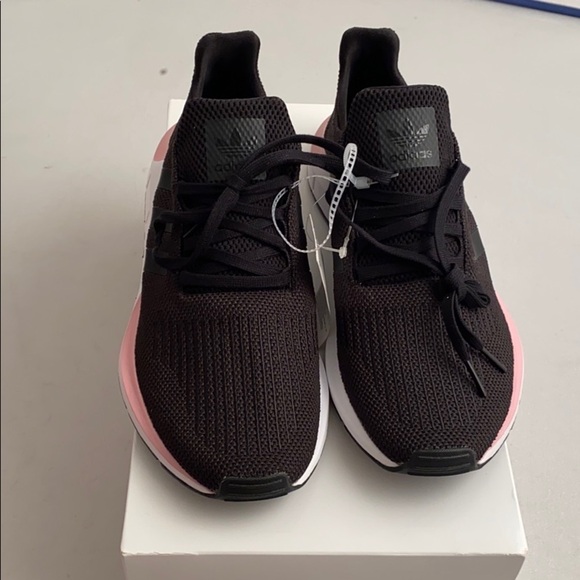 adidas Shoes - Adidas Swiftrun black and light pink mesh running sneakers 11